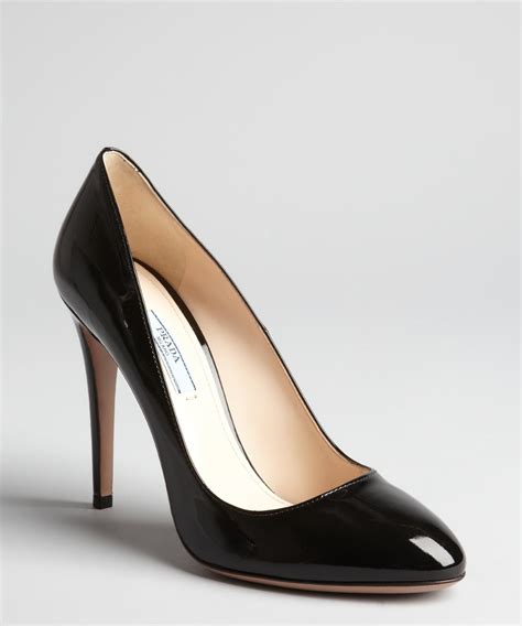 prada leather pumps round toe|prada chunky heel pumps.